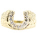 0.15 ctw Round Cut Diamond Rodeo Style Horseshoe Ring In 10KT Yellow Gold 4.5g