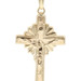 10KT Yellow Gold High Shine 32.5mm Crucifix Cross Necklace Pendant - 1.02g