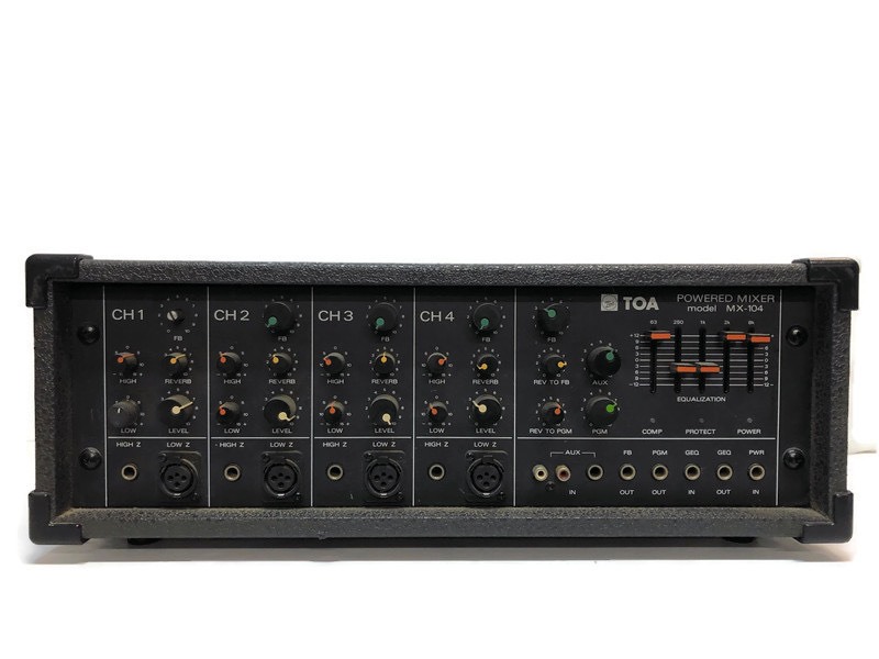 TOA MX104 Power Mixer 182W 4 Ohm Load USA Pawn