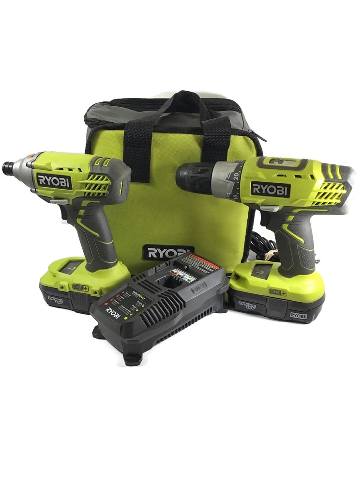 Ryobi P1832 18V One+ Handheld Drill/Driver and Impact Driver Kit USA Pawn