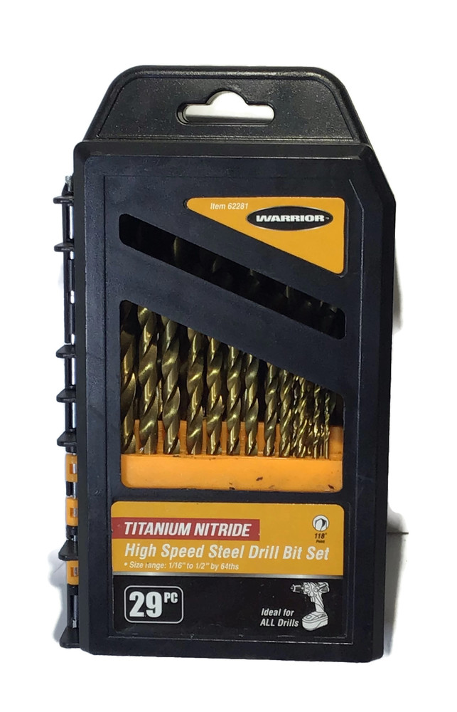 Warrior Titanium Drill Bit Set, 29 Pc Model 62281 USA Pawn