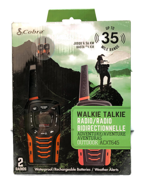 Cobra ACXT645 Walkie-Talkie 2 Way Radios - Black Orange In Box | USA Pawn