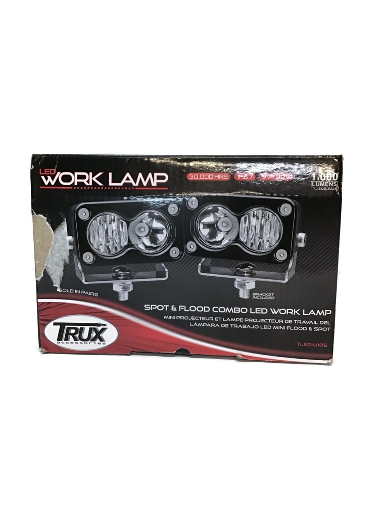 Trux Accessories TLEDU105 Universal 3" Mini Rectangular LED Work Lamp