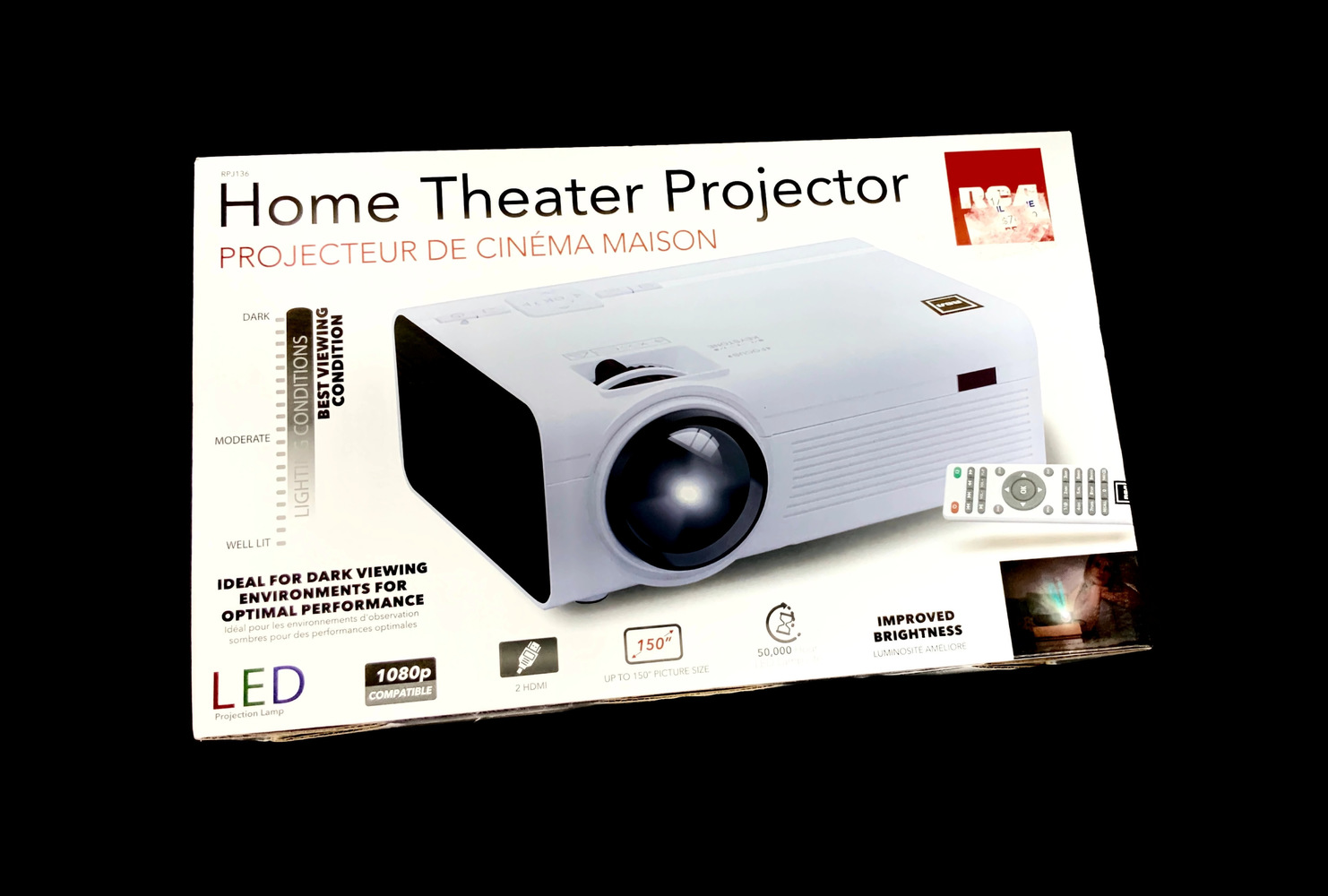 RCA RPJ136 Home Theater Projector - Up To 150