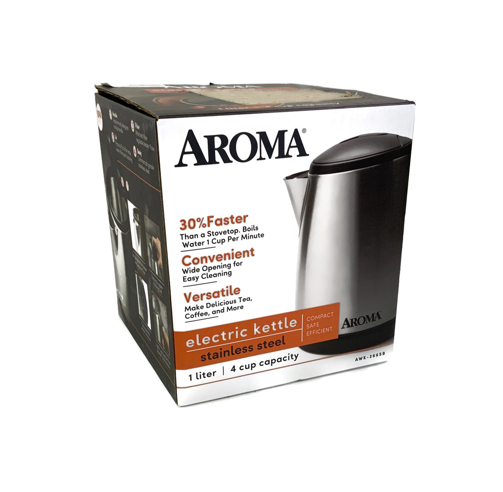 Aroma 1L Electric Water Kettle Stainless Steel USA Pawn