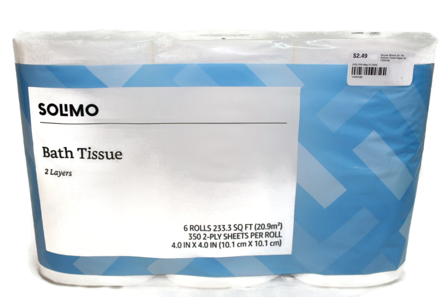 Solimo 6 Pack Toilet Paper New Sealed USA Pawn