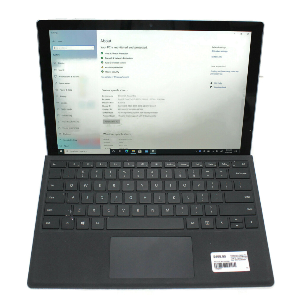 Microsoft 1796 Surface Pro 8 i5 8GB RAM 256SSD With Keyboard Cover ...