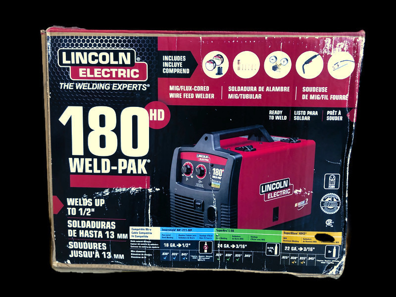 incoln Electric 180 Amp WeldPak 180 HD MIG Wire Feed Welder w Magnum