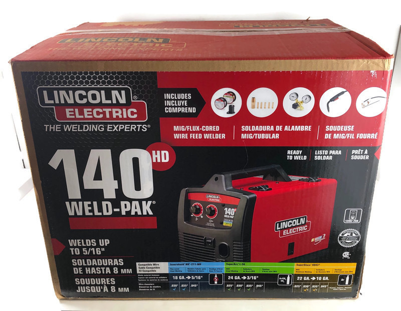 Lincoln Electric 140 Amp Weld Pak 140 HD MIG Wire Feed Welder - New ...