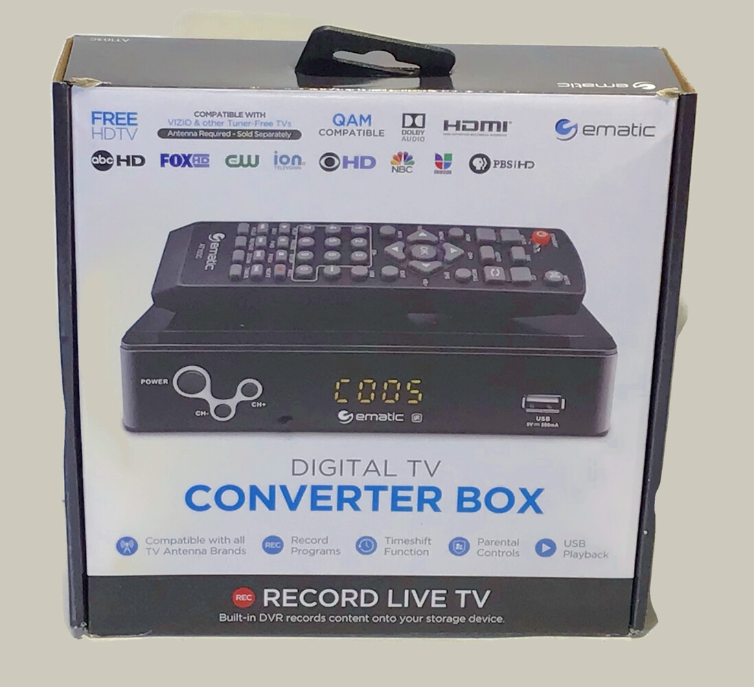 Digital Converter, Ematic Digital TV Converter Box with Recording with