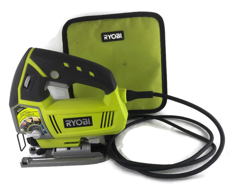 Ryobi JS481LG 4.8 Amp Corded Variable Speed Orbital Jig Saw With Bag