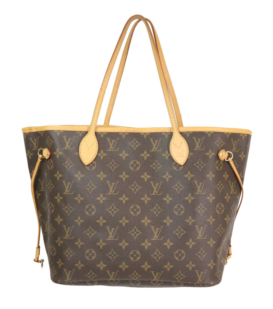 Louis Vuitton Neverfull Tote Monogram Canvas and Leather Luxury Hand ...