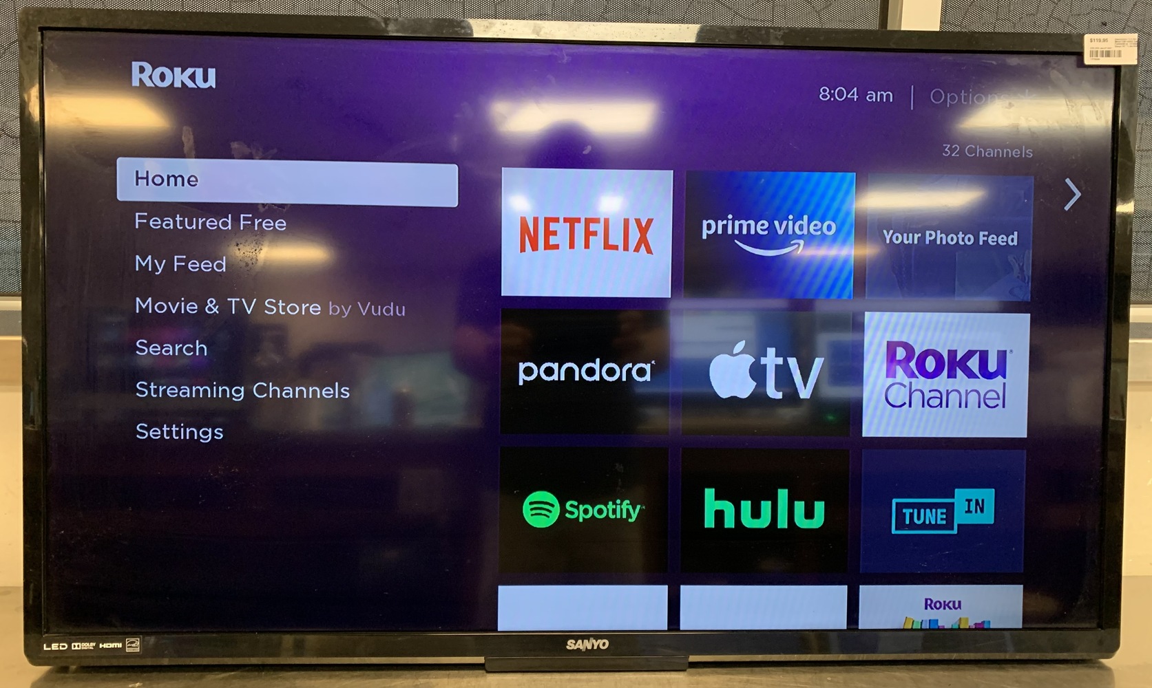40" Sanyo FW40D36F LED TV No Stand USA Pawn