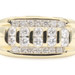 Men's 1.46 Ctw Round Diamond 14KT Yellow Gold Channel-Set Statement Ring 9.29g