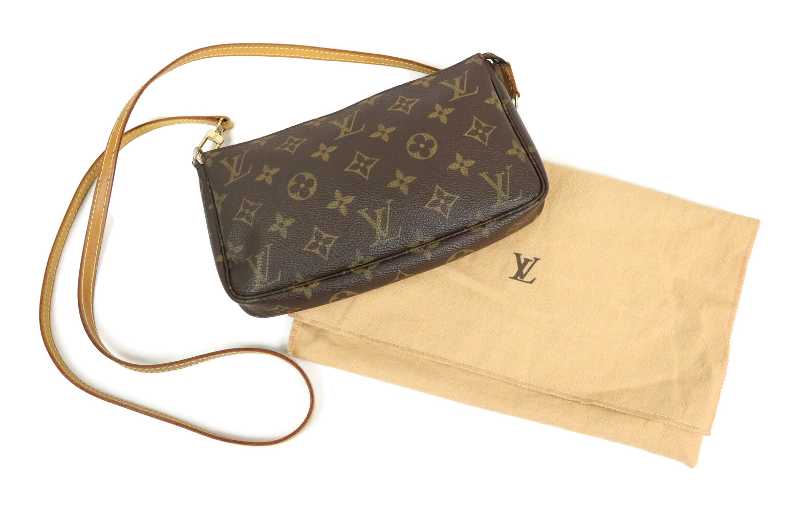  Louis Vuitton  Pochette Accessory Sling  Mono  Luxury Leather 