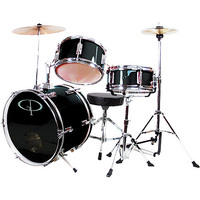 NEW!! GP GP50BK Black 3 PC Deluxe Jr Drumset