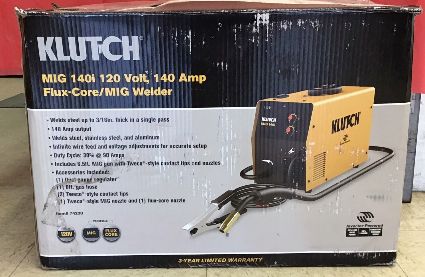 Klutch MIG 140i FluxCore/MIG Welder USA Pawn