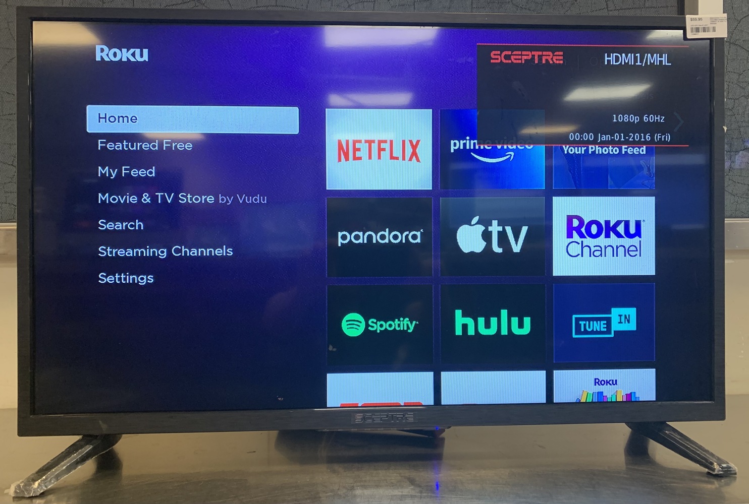 32" Sceptre LED TV Non Smart USA Pawn