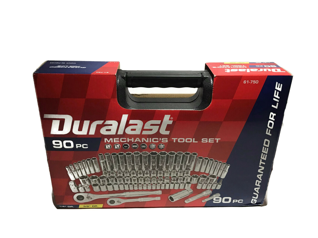 Duralast Multiple Drive Ratchetsocket Saemetric Tool Set 90 Piece Usa Pawn