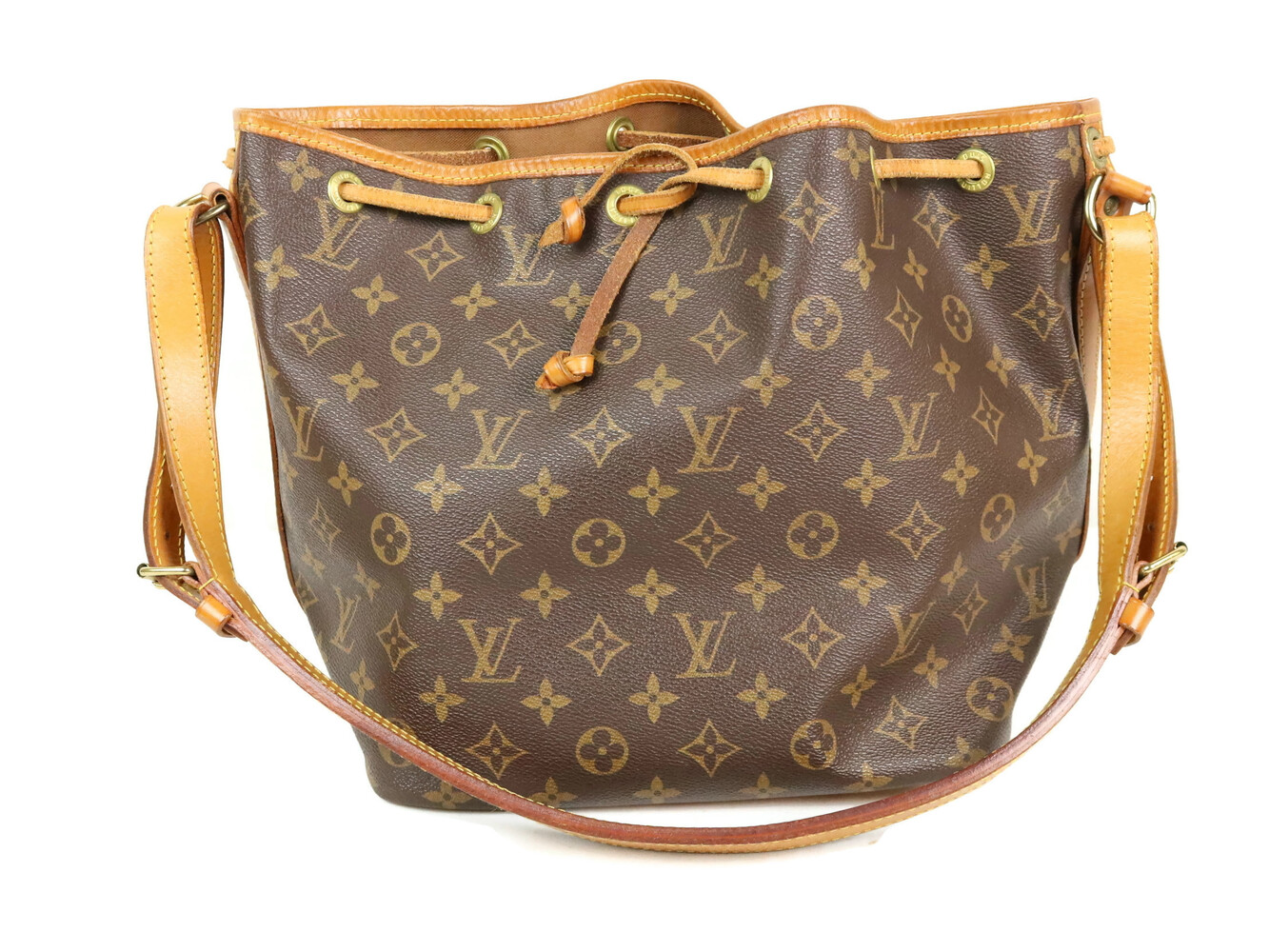 Louis Vuitton Petit Noe PM Brown Monogram Luxury Leather Hand Bag | USA ...