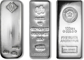 Assorted 100 Troy OZ .999 Silver BAR