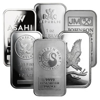 1 OZ .999 SILVER BARS  Assorted