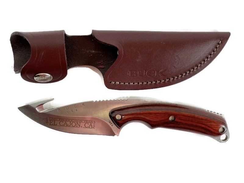 Buck 193 Alpha Hunter, Gut Hook Fixed Blade Knife USA Pawn