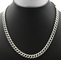 Men's Heavy Sterling Silver 925 9mm 22" Silver Curb Link Chain Necklace 47.5g