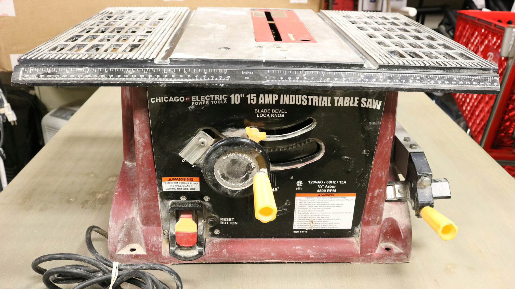 Chicago Electric 63118 Table Saw USA Pawn
