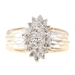 Estate 0.26 ctw Round Single Cut Diamond Marquise Cluster 10KT Yellow Gold Ring