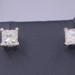  "Green Dot" Stunning 1.25 TCW Diamond Princess Cut Earrings