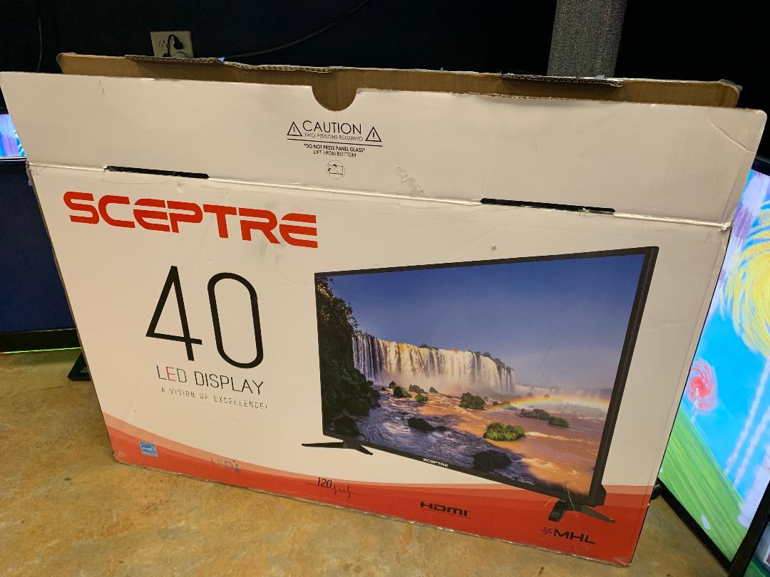 NEW!! 40" Sceptre x405BVFSRD LED TV Non Smart USA Pawn