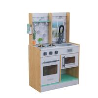 KidKraft Let's Cook Wooden Play Kitchen - Natural w/ 1 Piece Accessory Play Set