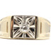 Men's 0.20 ctw Round Diamond Solitaire Signet Ring in 14KT Yellow Gold Size 9.5 