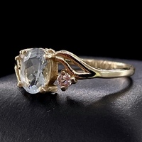 Gold Ladies Ring With Gemstones 10Kt Size 7