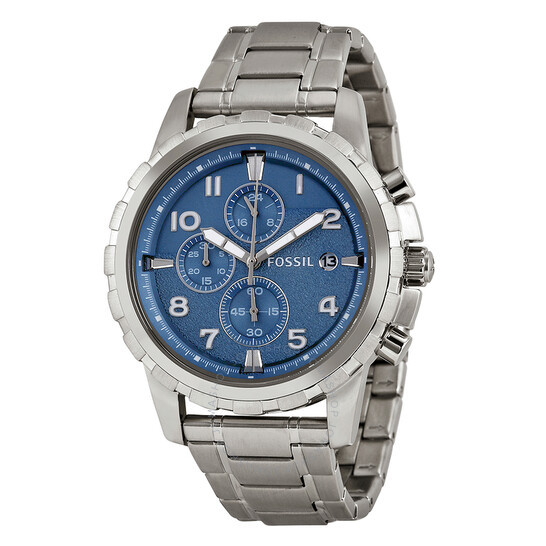 Fossil fs5023 Blue Faced Watch W/ Stainless Band
