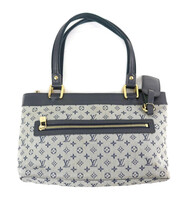 Stunning Authentic Louis Vuitton Loucille PM Luxury Handbag in Blue 