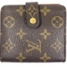Louis Vuitton Brown Monogram Square Zip Around Credit Card Holder Wallet