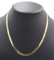 High Shine 14KT Yellow Gold 5.1mm Classic Herringbone Chain Necklace 20.5" - 20g