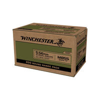 Winchester M855 5.56 NATO Ammunition 200 Rounds SS109 Green Tip-Bag of 20!!!