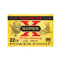 Winchester Super X 100 Year Anniversary .22 Long Rifle Ammunition 300 Rounds 