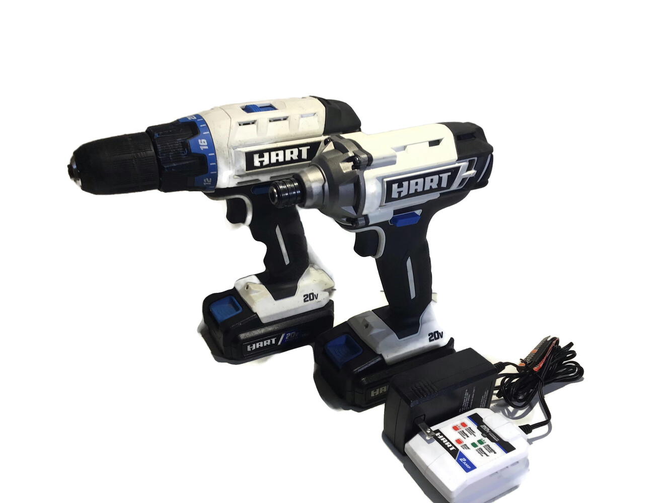 HART 20Volt Cordless 2Piece 1/2inch Drill and Impact Driver Combo