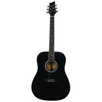 New!! K41BK Kona Dreadnought Acoustic Guitar - Black
