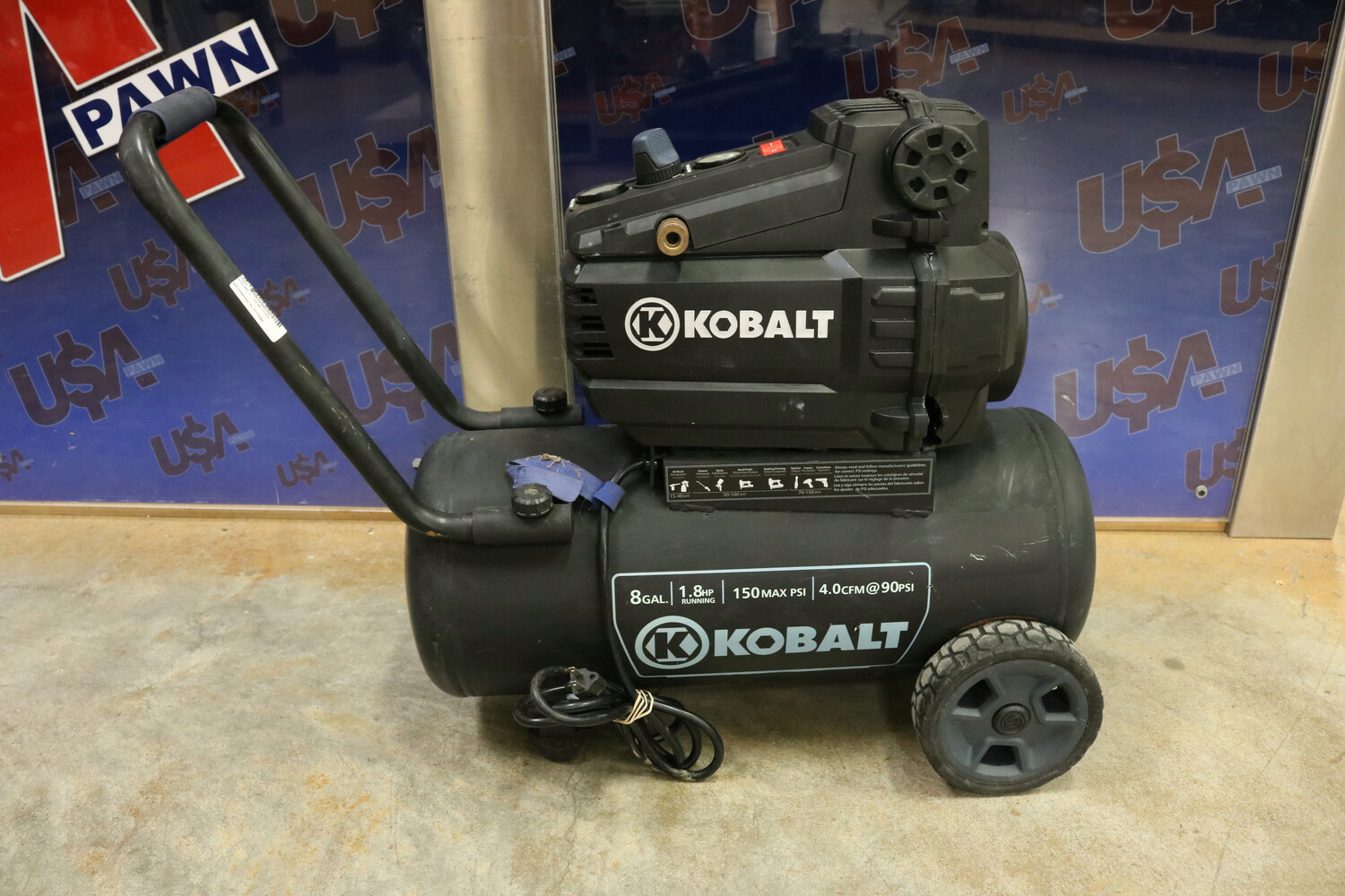 Kobalt 0300841 8 Gallon Portable Air Compressor | USA Pawn