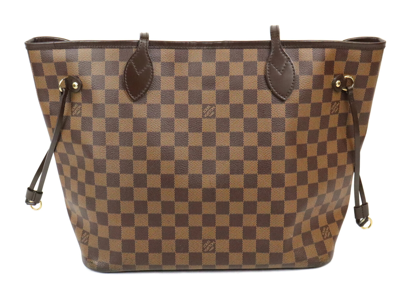 Authentic Louis Vuitton Damier Ebene Luxury Leather Neverfull MM Hand Bag 