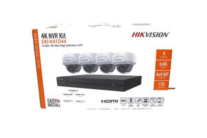 Hikvision EKI-K41T44 4-Channel 8MP NVR with 1TB HDD & 4 4MP Night Vision Turret 