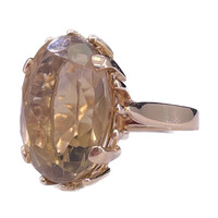Gold Ladies Ring With Gemstone 14kt Size 5 1/2