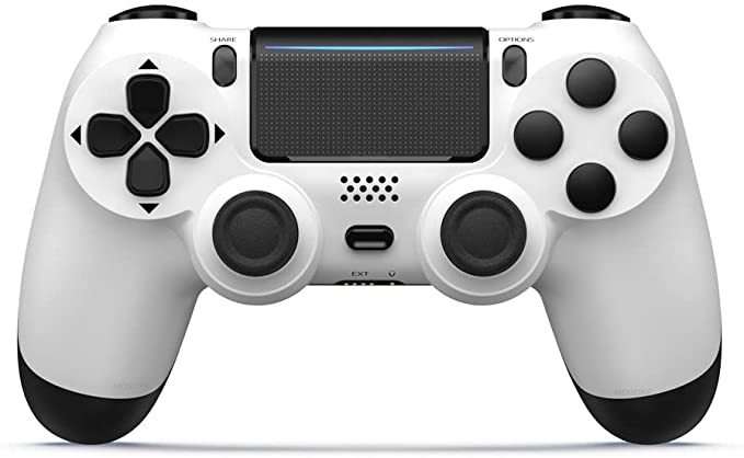 NEW!! Movone B09772FZTX Wireless PS4 Controller- Black/White | USA Pawn