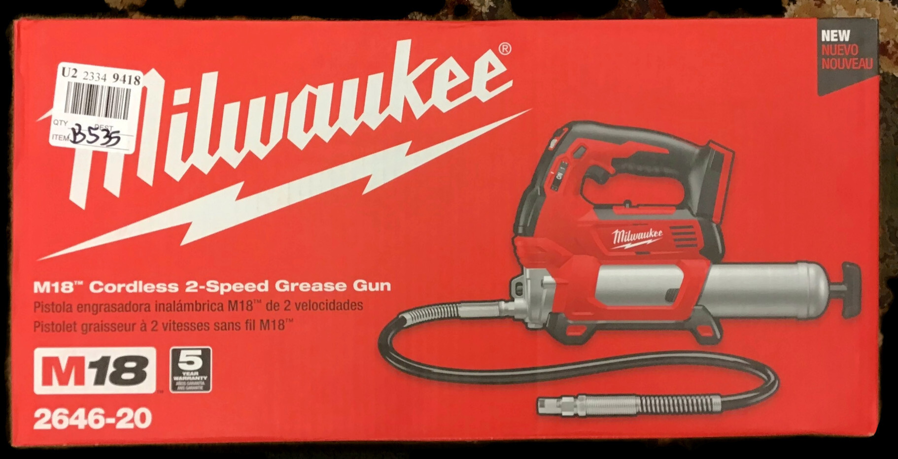 M18 18Volt LithiumIon Cordless Grease Gun 2Speed USA Pawn