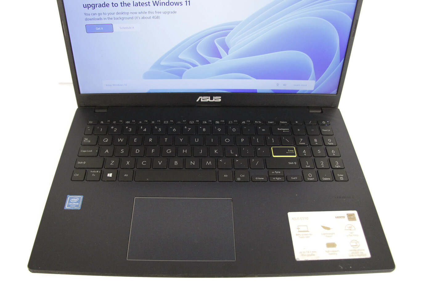 Asus L510 Vivobook Laptop Computer 128GB 4GB Intel Celeron N4020 1.10Ghz Win10